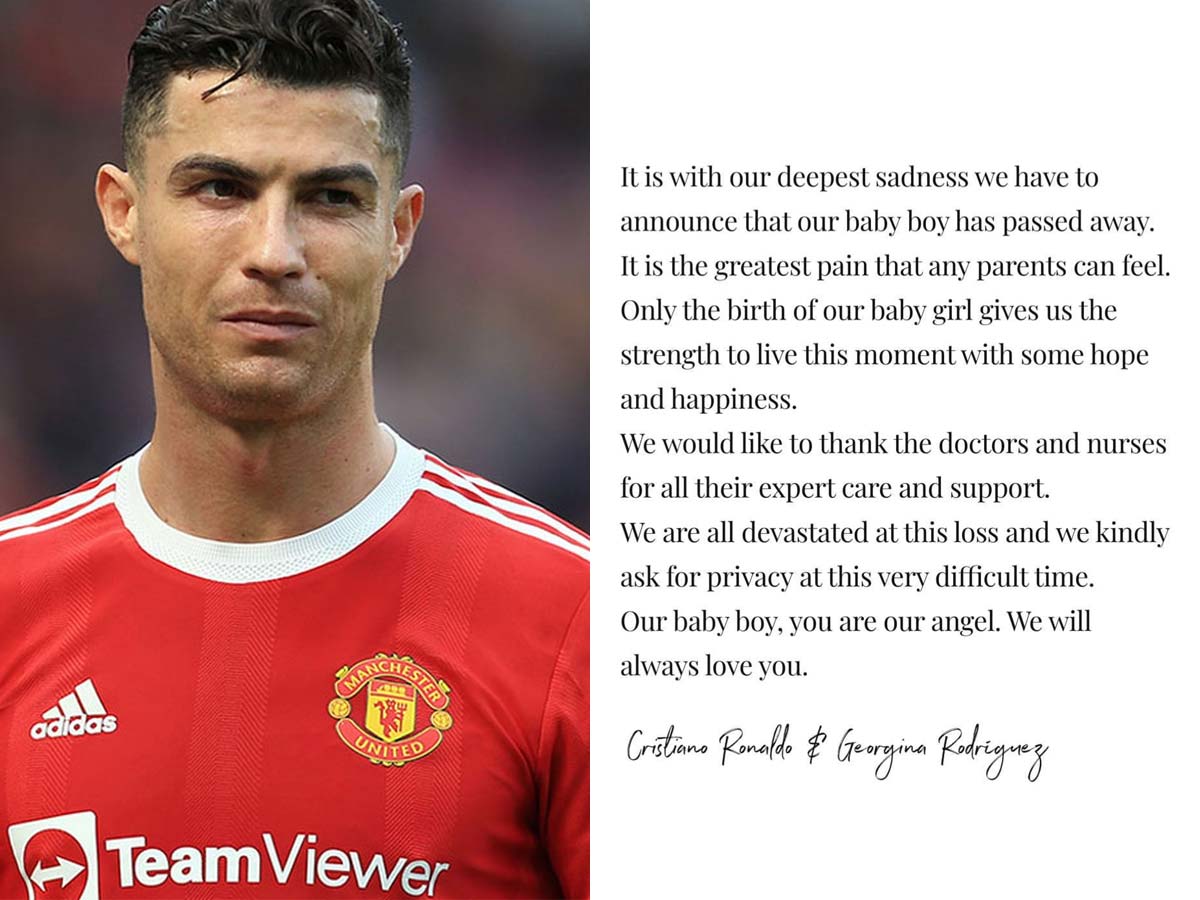 Cristiano Ronaldo Announces Death Of Son