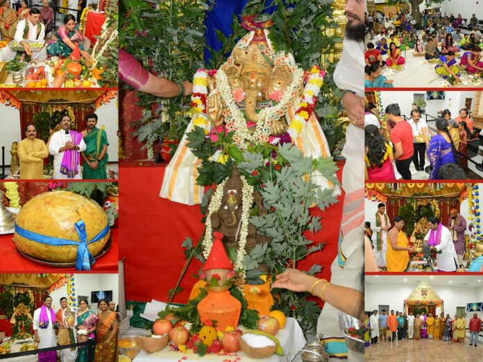 SDP SSV Temple Edison New Jersey Vinayaka Chathurthi 1st Day Pooja PHOTOS ( PHOTOS by Dr. Shivakumar Anand )