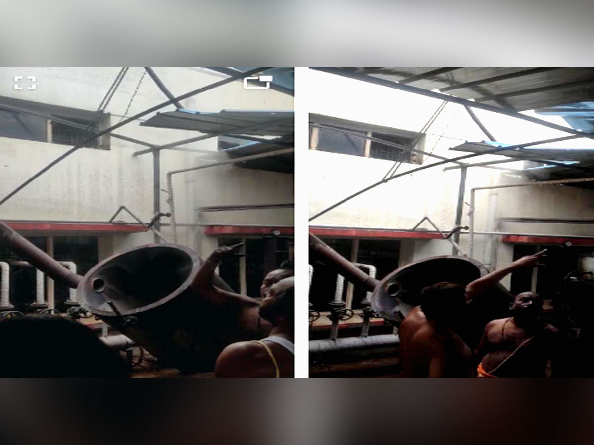 Breaking Steam water boiler explosion in Srisailam temple JSWTV.TV