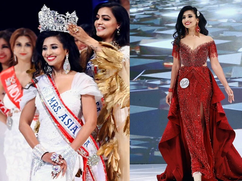 Vizag lady Saroja Alluri becomes the first South Indian woman to be crowned Mrs. Asia USA 2023