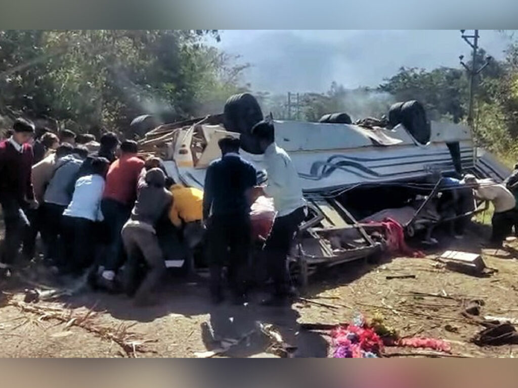 15 students feared dead in a bus accident in Manipur