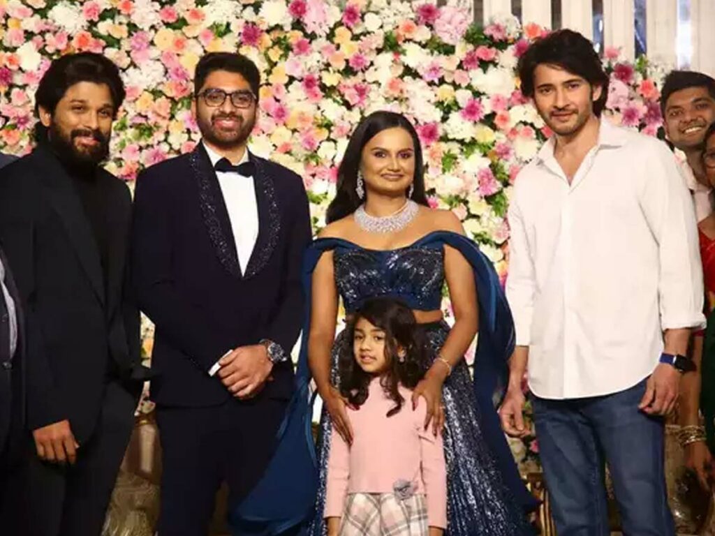 Allu Arjun and Mahesh Babu spotted together at Gunasekhar's daughter's wedding reception