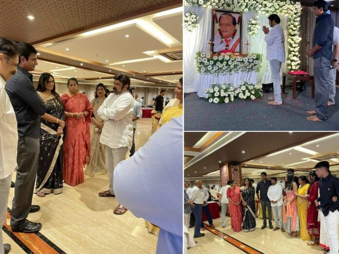 Balakrishna attends Chalapathi Rao's 11th-day ceremony; pays respects