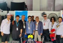Pic Talk Ram Charan meets Sachin at E-Grand Prix