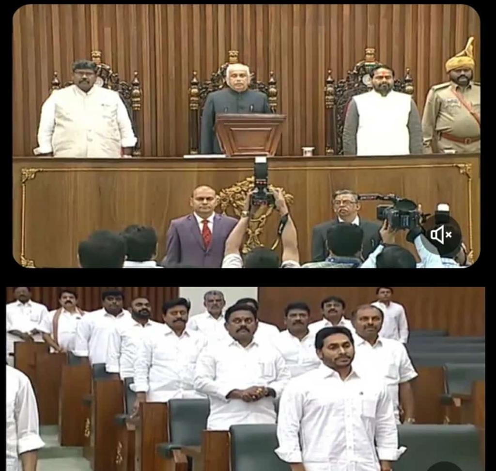 Interesting Anam Ramanarayana Reddy sits beside TDP MLAs in today's assembly sessions