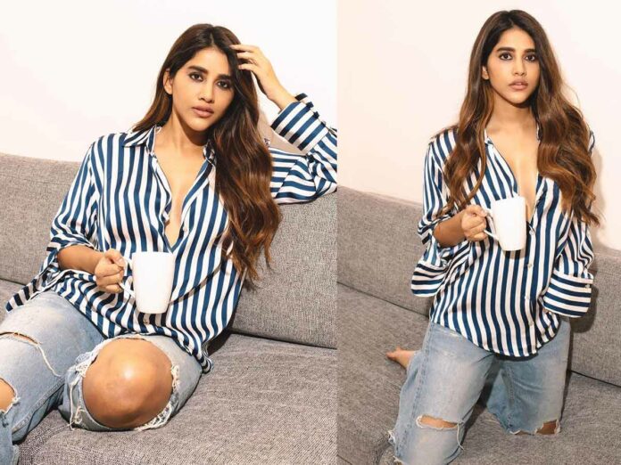 Pic Talk: Nabha Natesh's button-less shirt pose gives the required kick