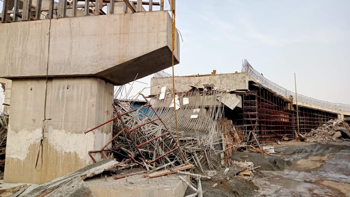 Bairamalguda flyover slab collapsed
