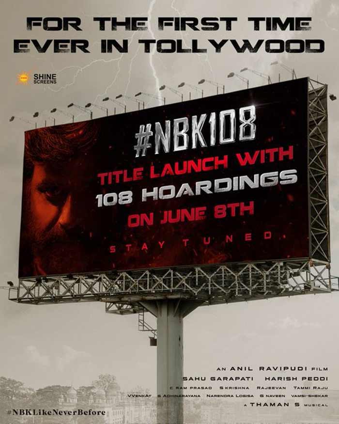 #NBK108 title reveal with 108 hoardings
