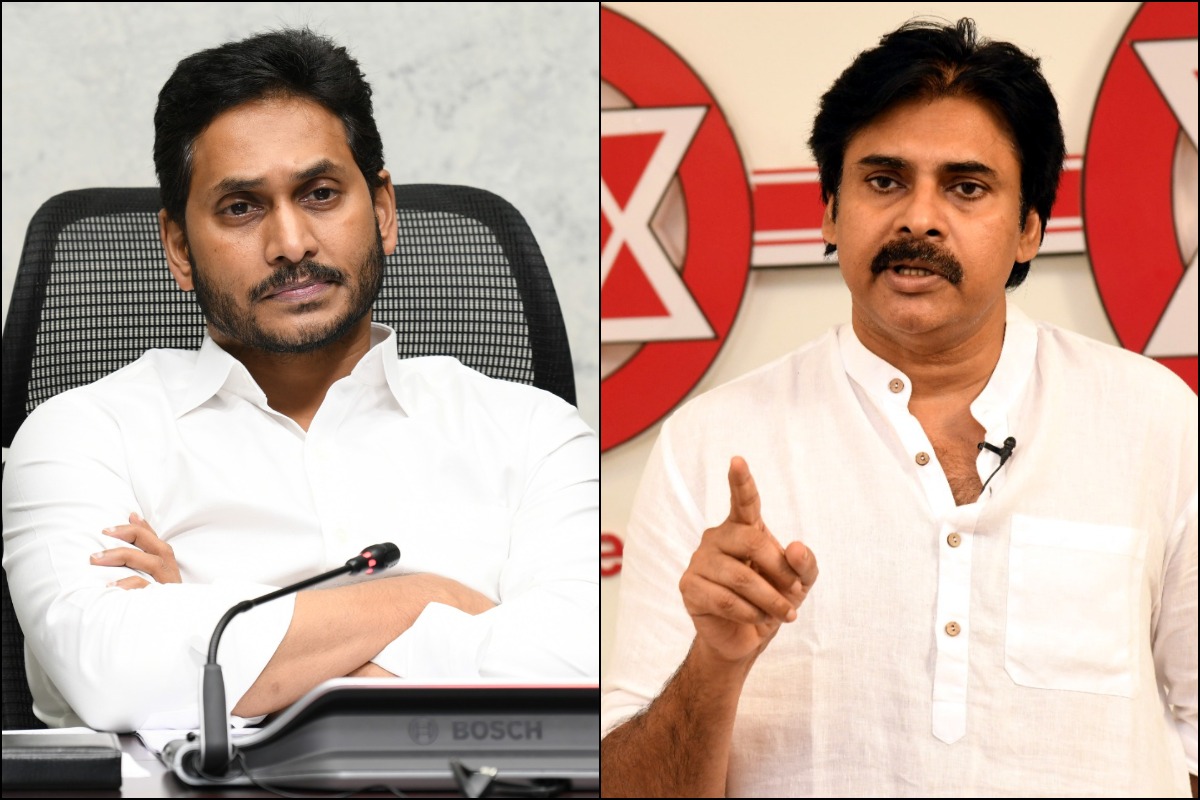 pawan kalyan imitates ys jagan