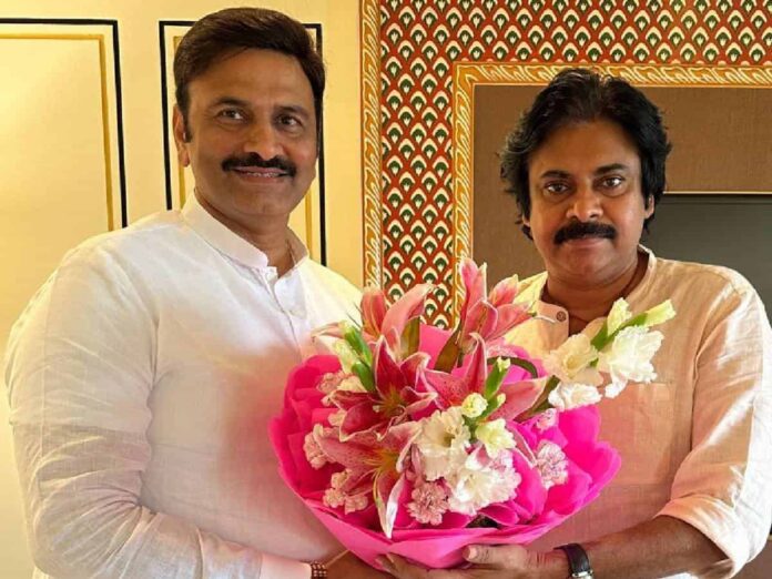 Pawan Kalyan meets Raghu Rama Krishna Raju in New Delhi