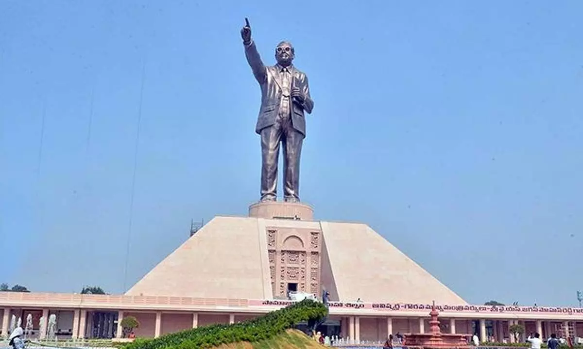 YS Jagan inaugurates Ambedkar statue